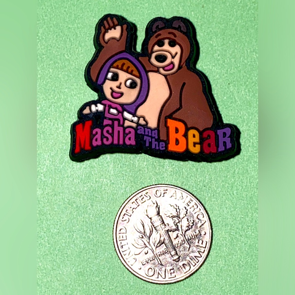 (10 for $15) Masha and The Bear Cartoon Crocs Shoe Charms